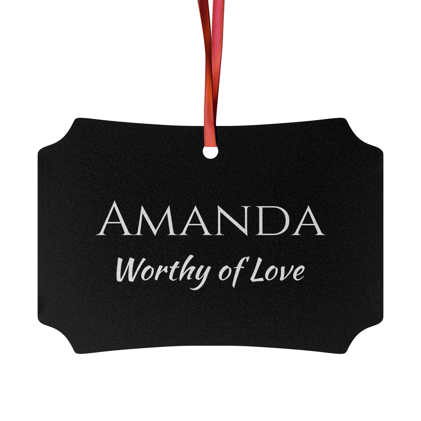 Amanda - Elegant Custom Name Meaning Ornament