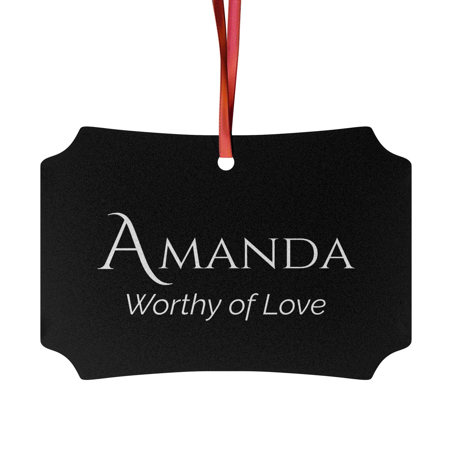 Amanda - Elegant Custom Name Meaning Ornament
