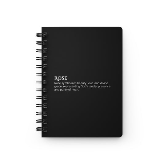 Rose - Custom Name Meaning Journal and Poem Black