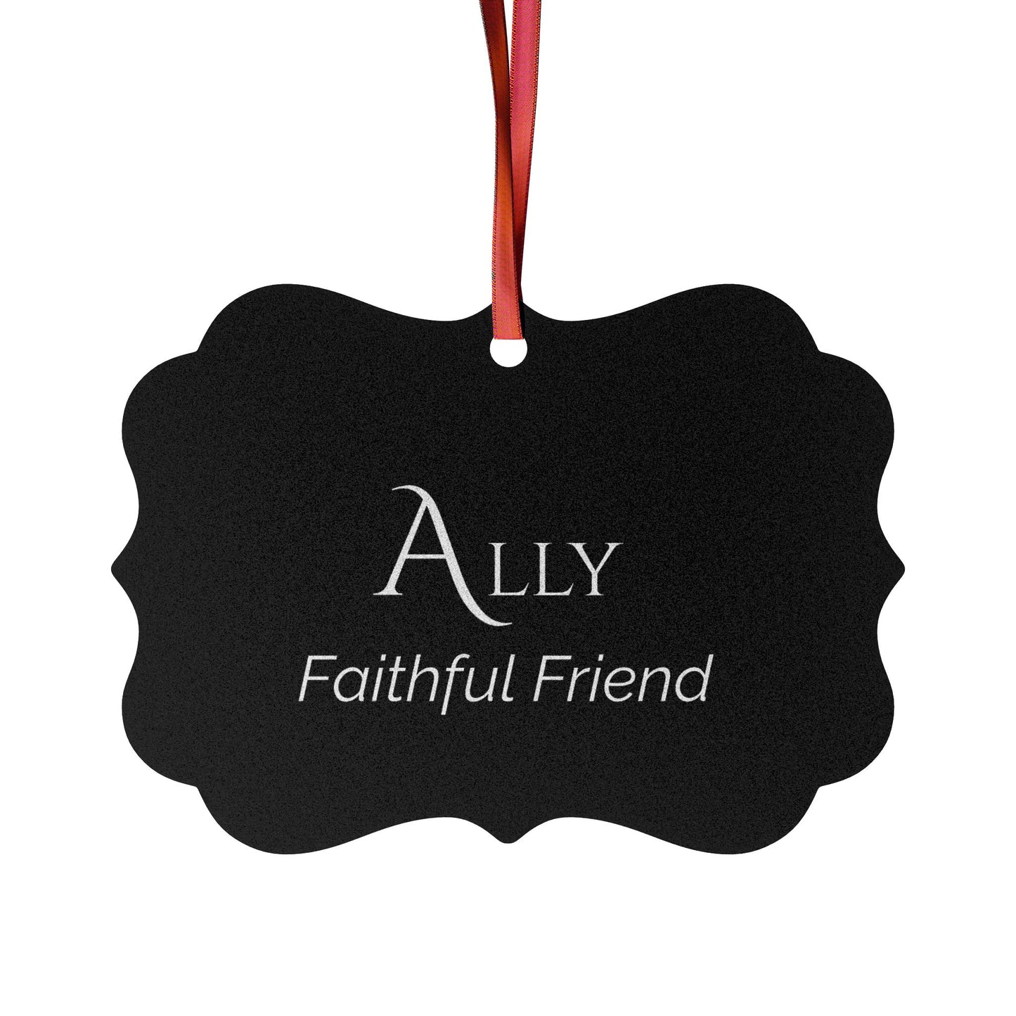 Ally - Elegant Custom Name Meaning Ornament