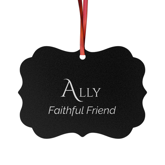 Ally - Elegant Custom Name Meaning Ornament
