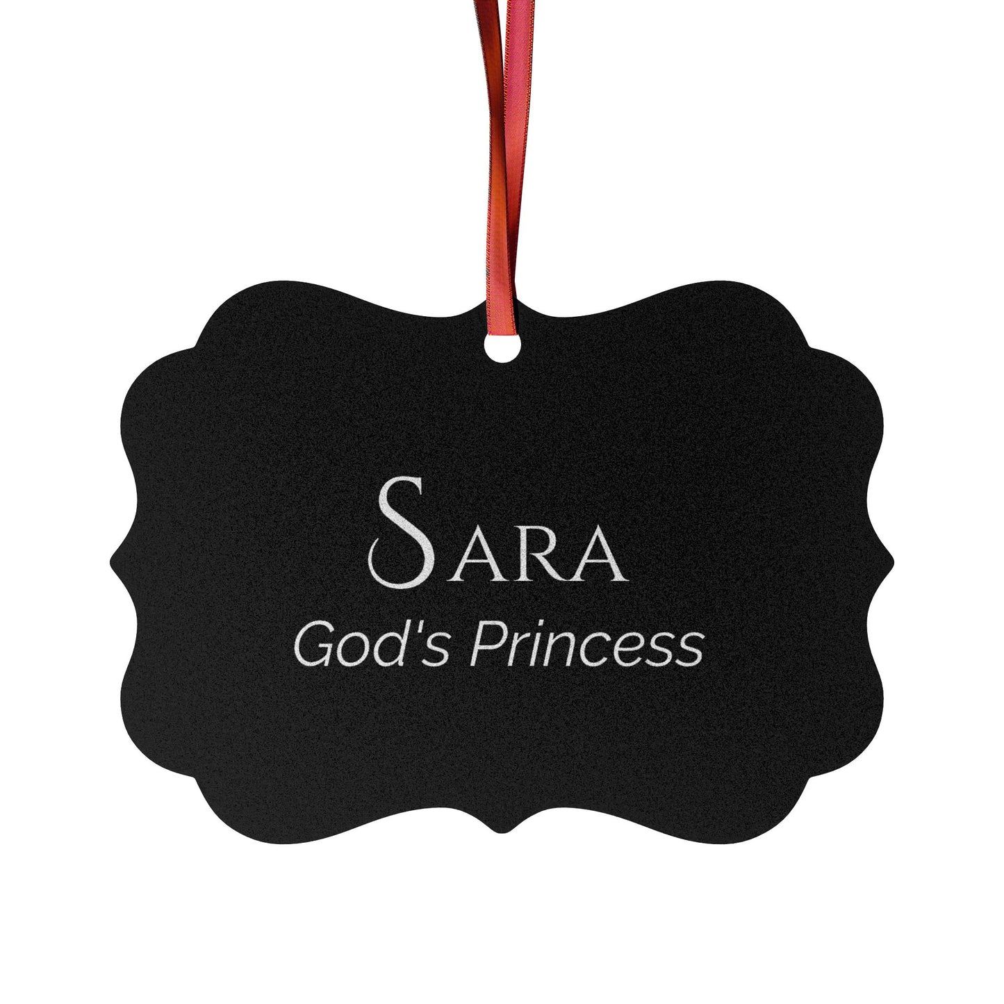 Sara - Elegant Custom Name Meaning Ornament