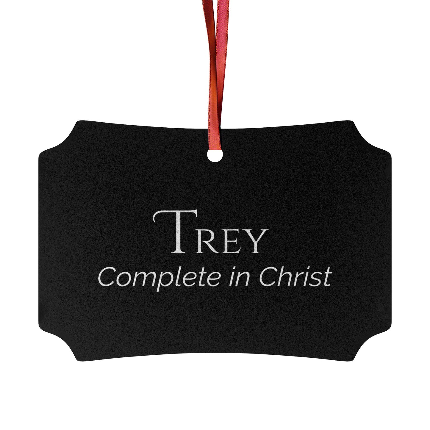 Trey - Elegant Custom Name Meaning Ornament