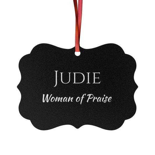 Judie - Elegant Custom Name Meaning Ornament