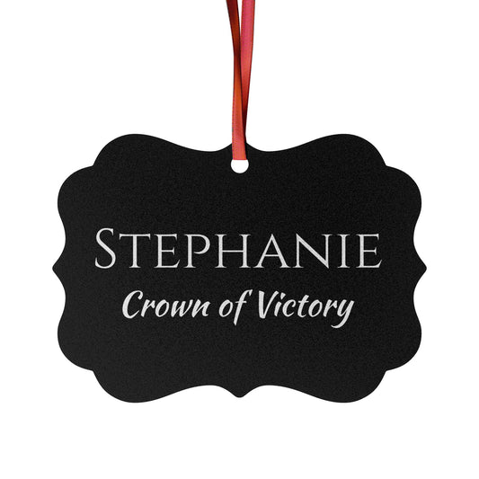 Stephanie - Elegant Custom Name Meaning Ornament
