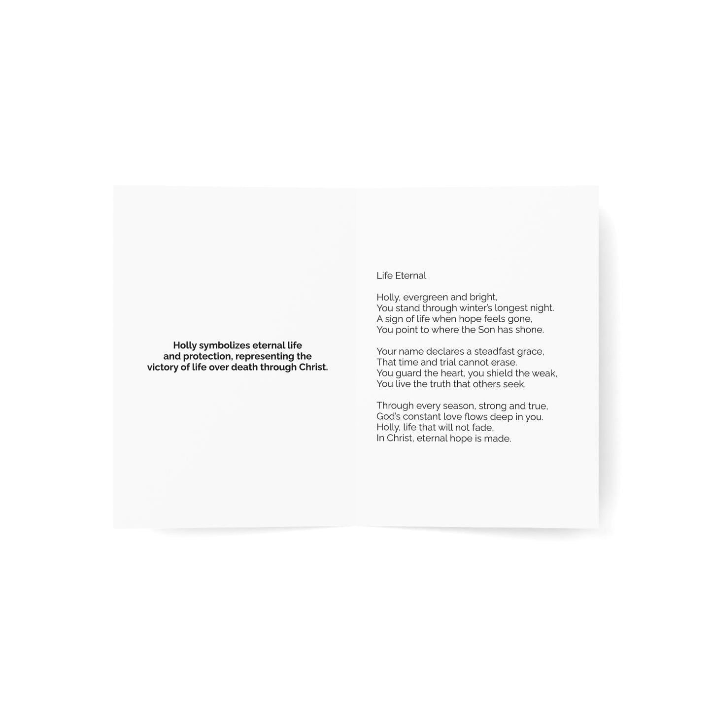 Holly - Personalized Name Meaning Card with Poem