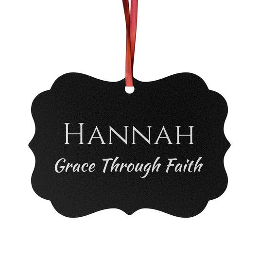 Hannah - Elegant Custom Name Meaning Ornament