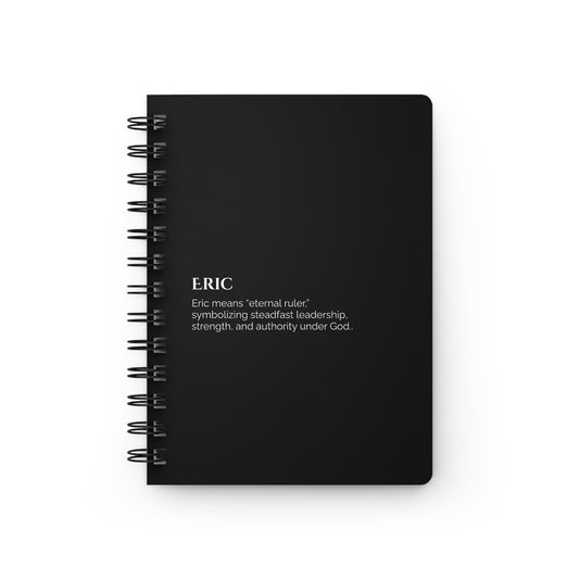 Eric - Custom Name Meaning Journal and Poem Black
