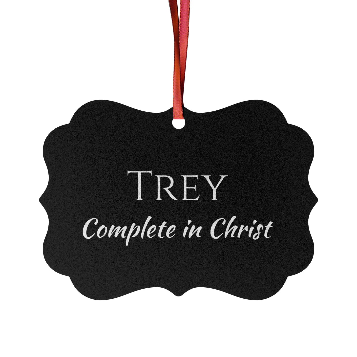 Trey - Elegant Custom Name Meaning Ornament