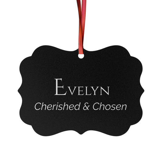 Evelyn - Elegant Custom Name Meaning Ornament