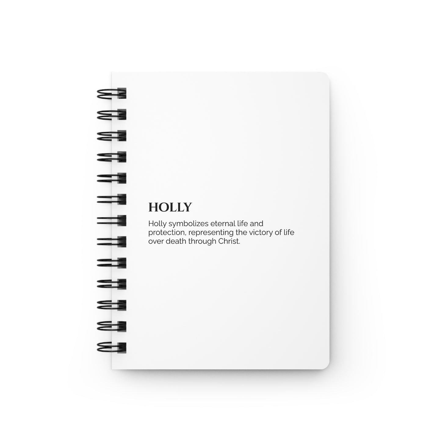 Holly - Custom Name Meaning Journal & Poem White