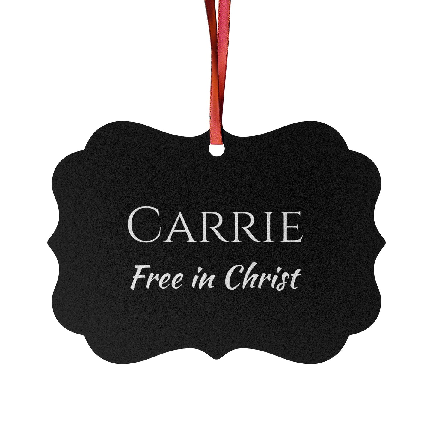Carrie - Elegant Custom Name Meaning Ornament