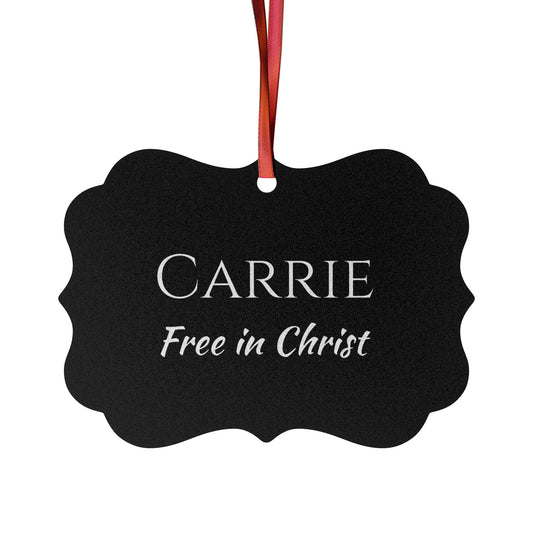 Carrie - Elegant Custom Name Meaning Ornament