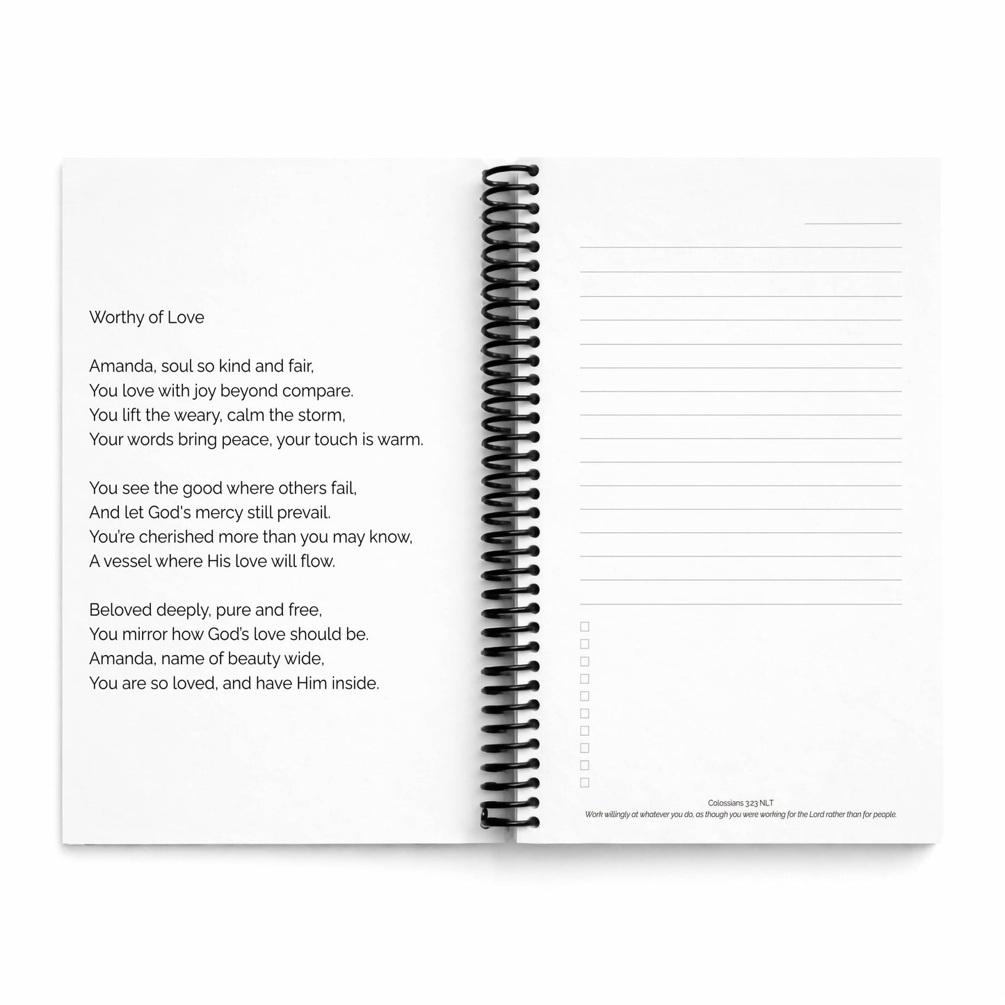Amanda - Meaningful Name Journal
