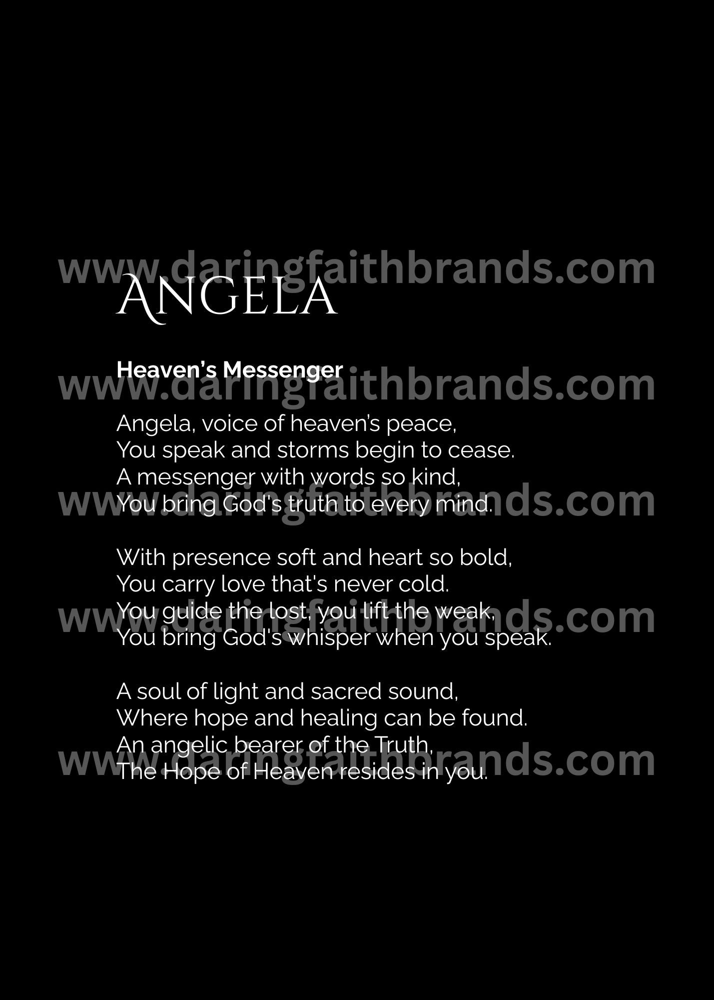 Angela- Custom Name Meaning Poem - Digital Download