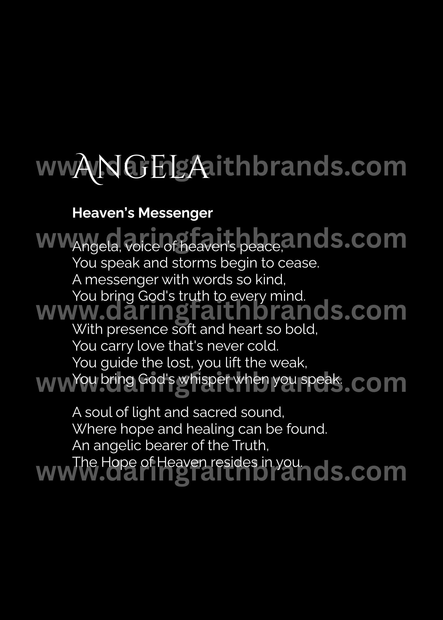 Angela- Custom Name Meaning Poem - Digital Download