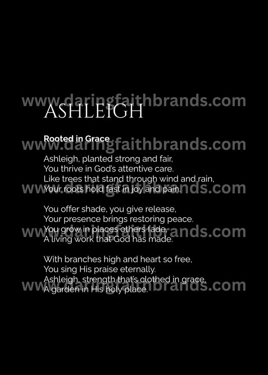 Ashleigh - Custom Name Meaning Poem - Digital Download
