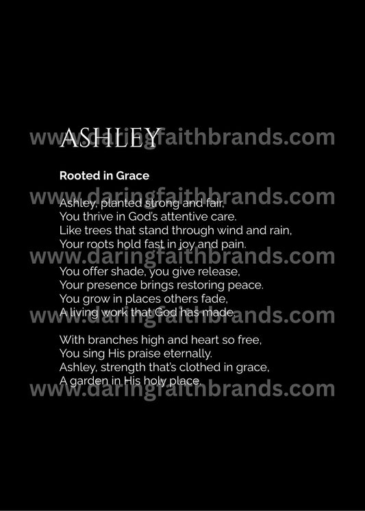 Ashley - Custom Name Meaning Poem - Digital Download