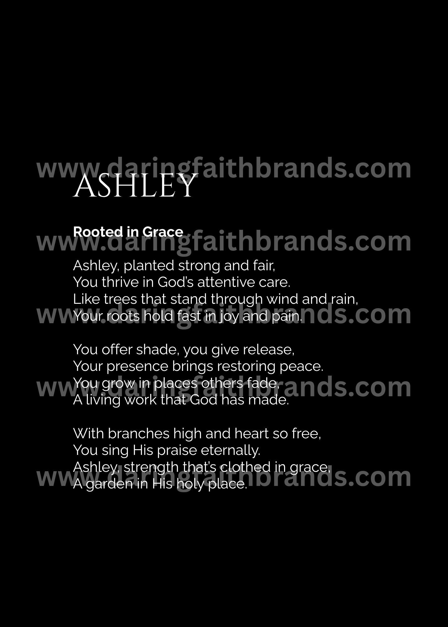 Ashley - Custom Name Meaning Poem - Digital Download