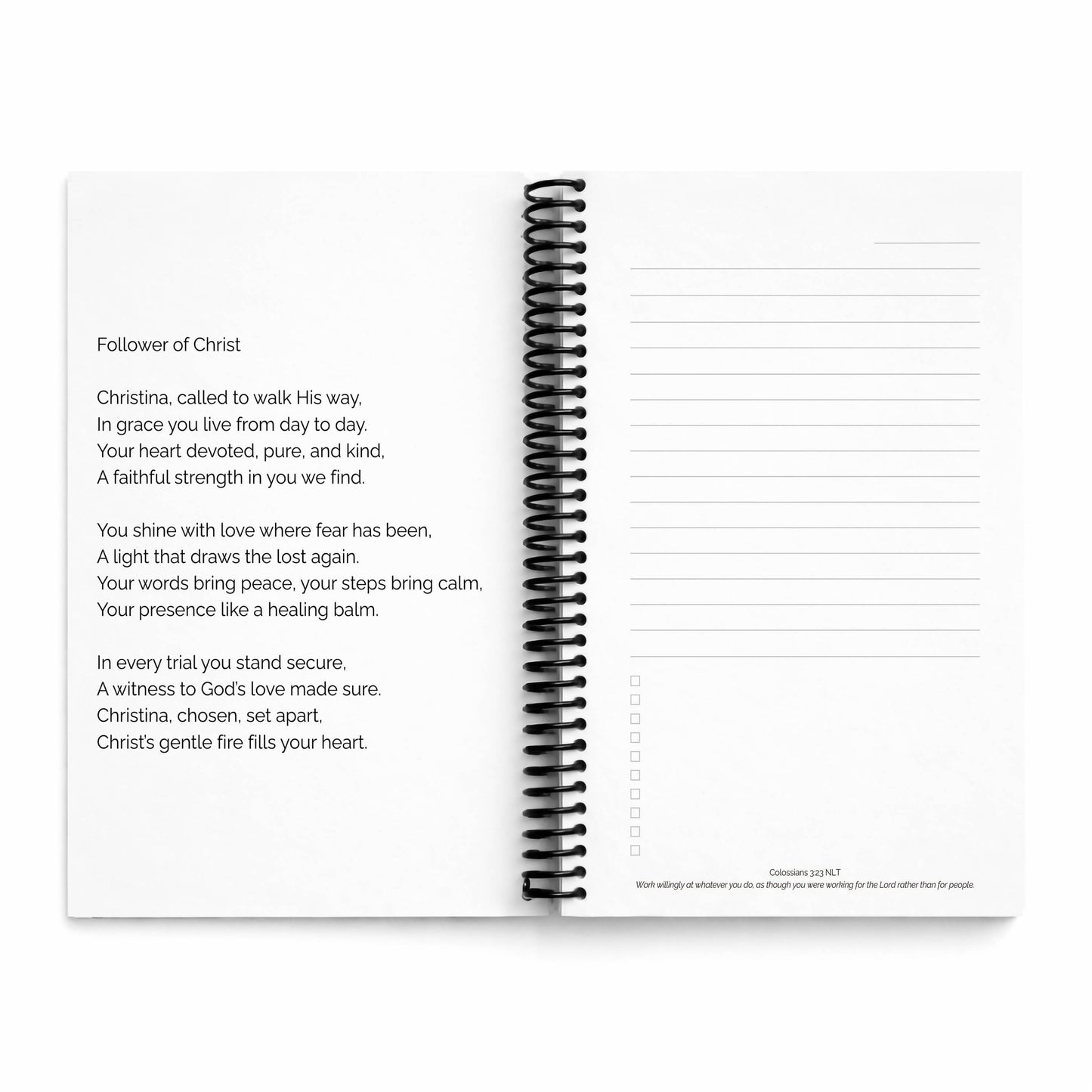 Christina - Meaningful Name Journal