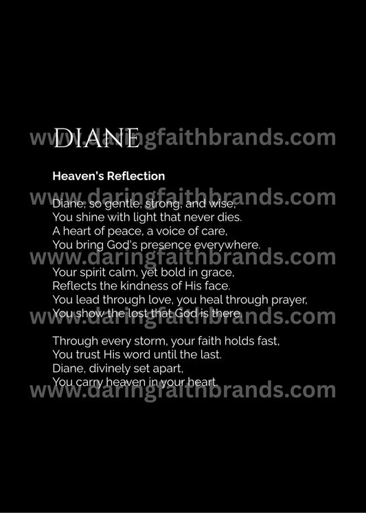 Diane - Custom Name Meaning Poem - Digital Download