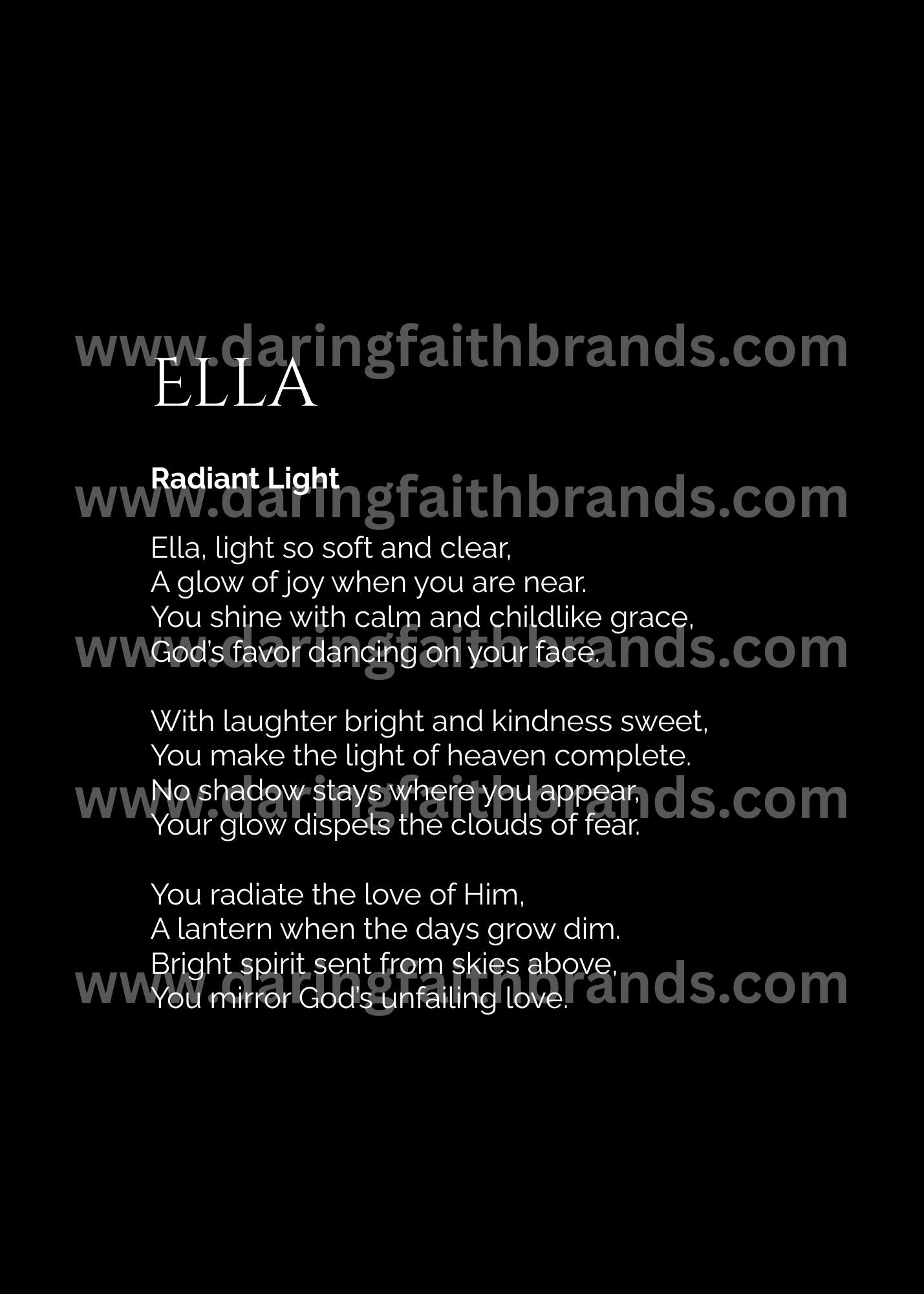 Ella - Custom Name Meaning Poem - Digital Download