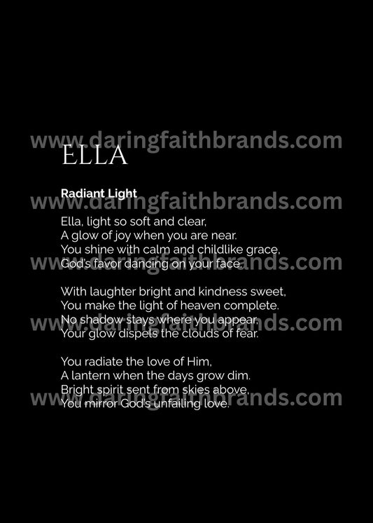 Ella - Custom Name Meaning Poem - Digital Download