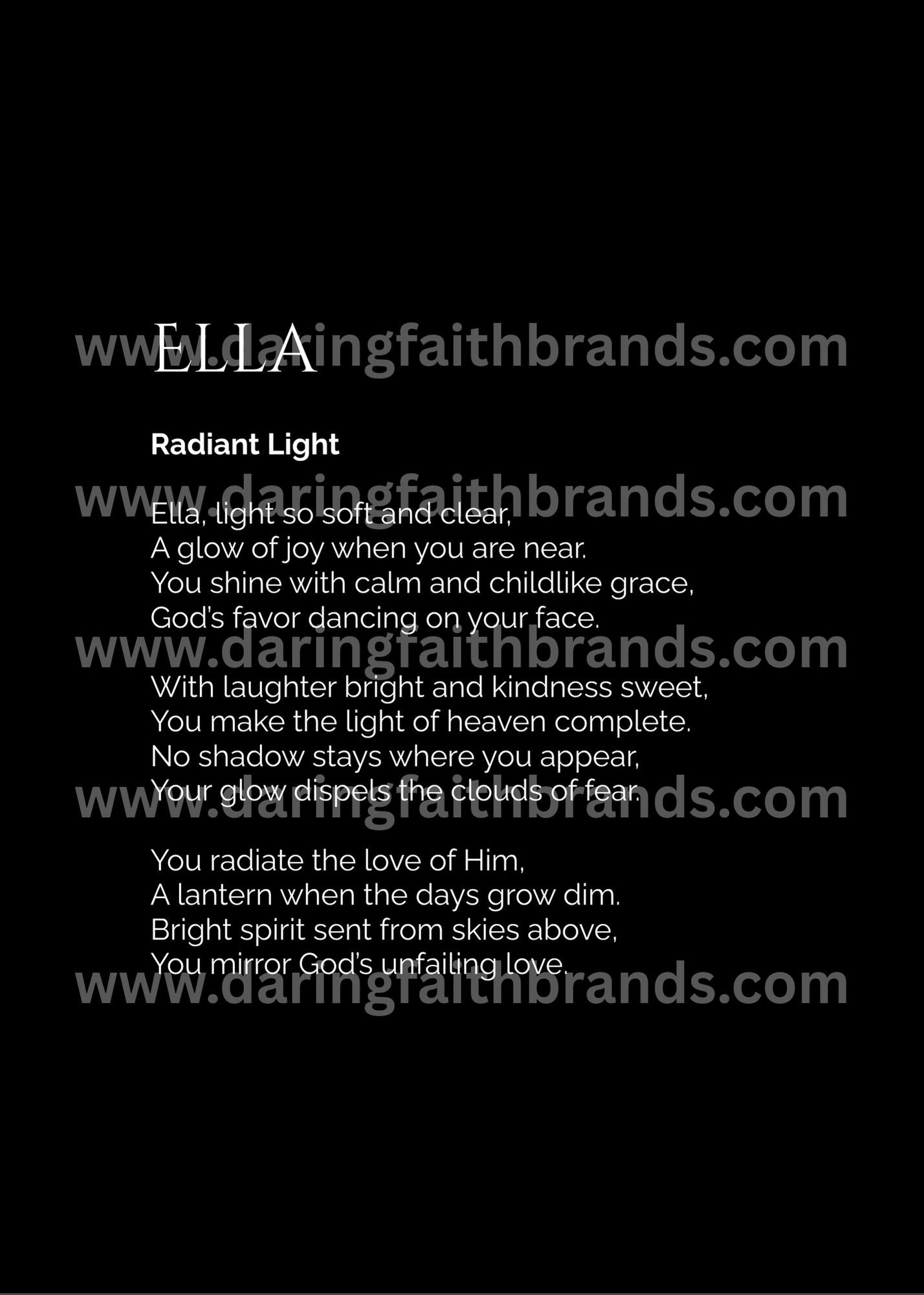 Ella - Custom Name Meaning Poem - Digital Download