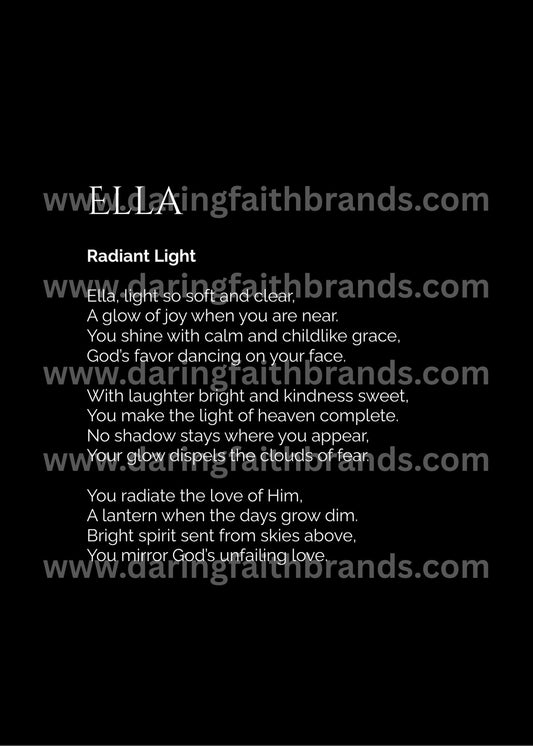 Ella - Custom Name Meaning Poem - Digital Download