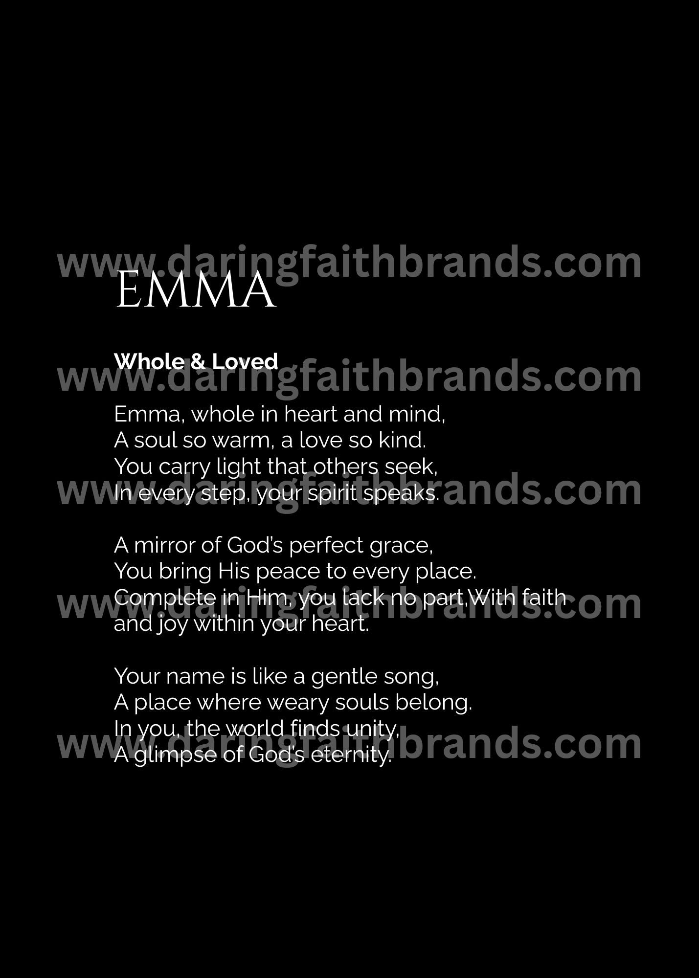 Emma - Custom Name Meaning Poem - Digital Download