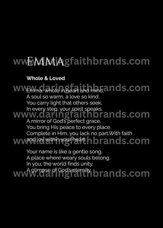 Emma - Custom Name Meaning Poem - Digital Download