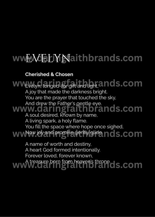 Evelyn - Custom Name Meaning Poem - Digital Download