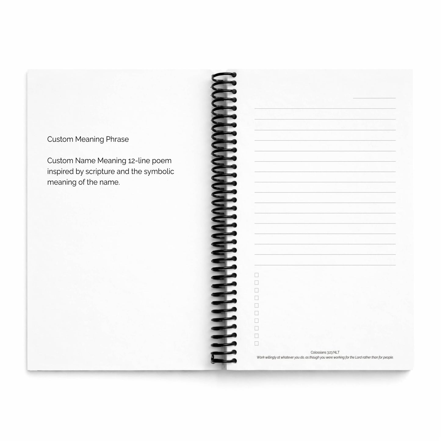 Custom Name Journals