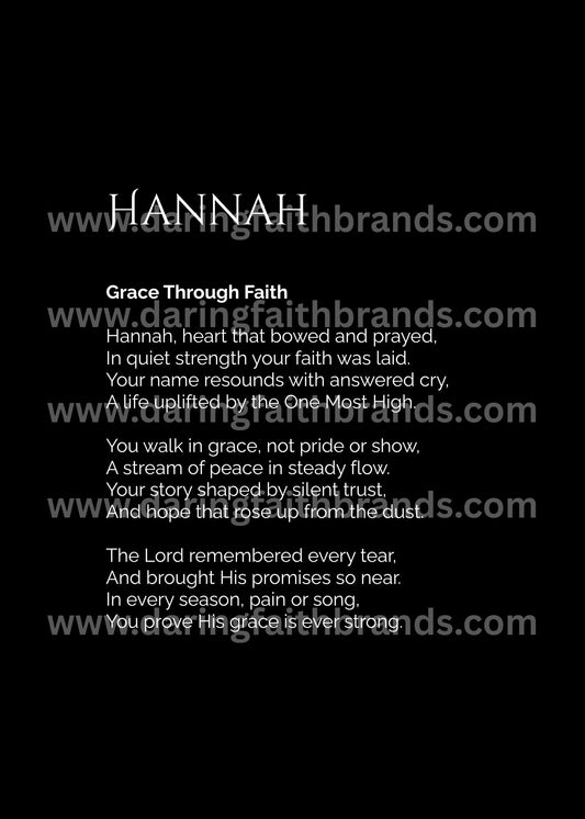 Hannah - Custom Name Meaning Poem - Digital Download