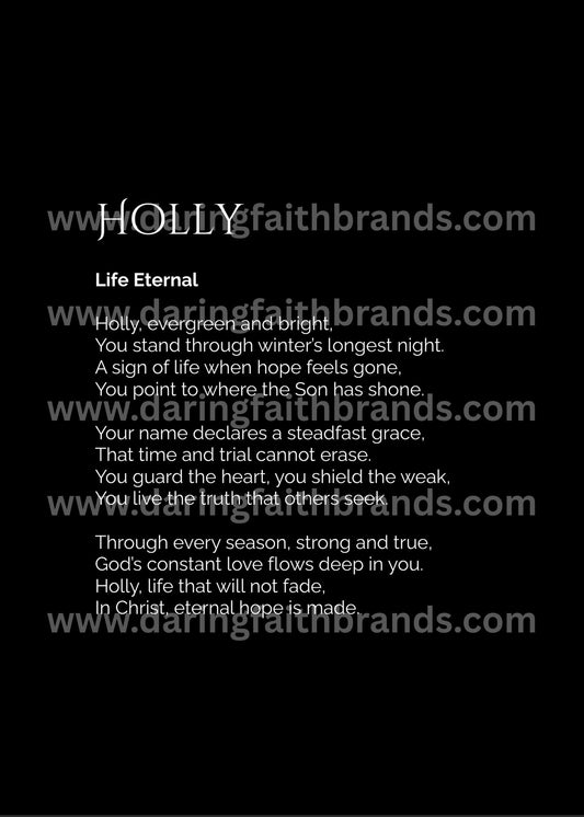 Holly - Custom Name Meaning Poem - Digital Download