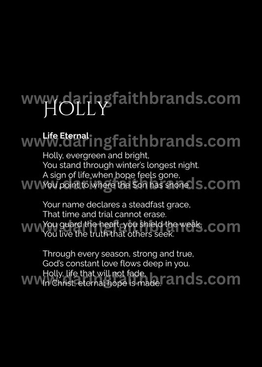 Holly - Custom Name Meaning Poem - Digital Download