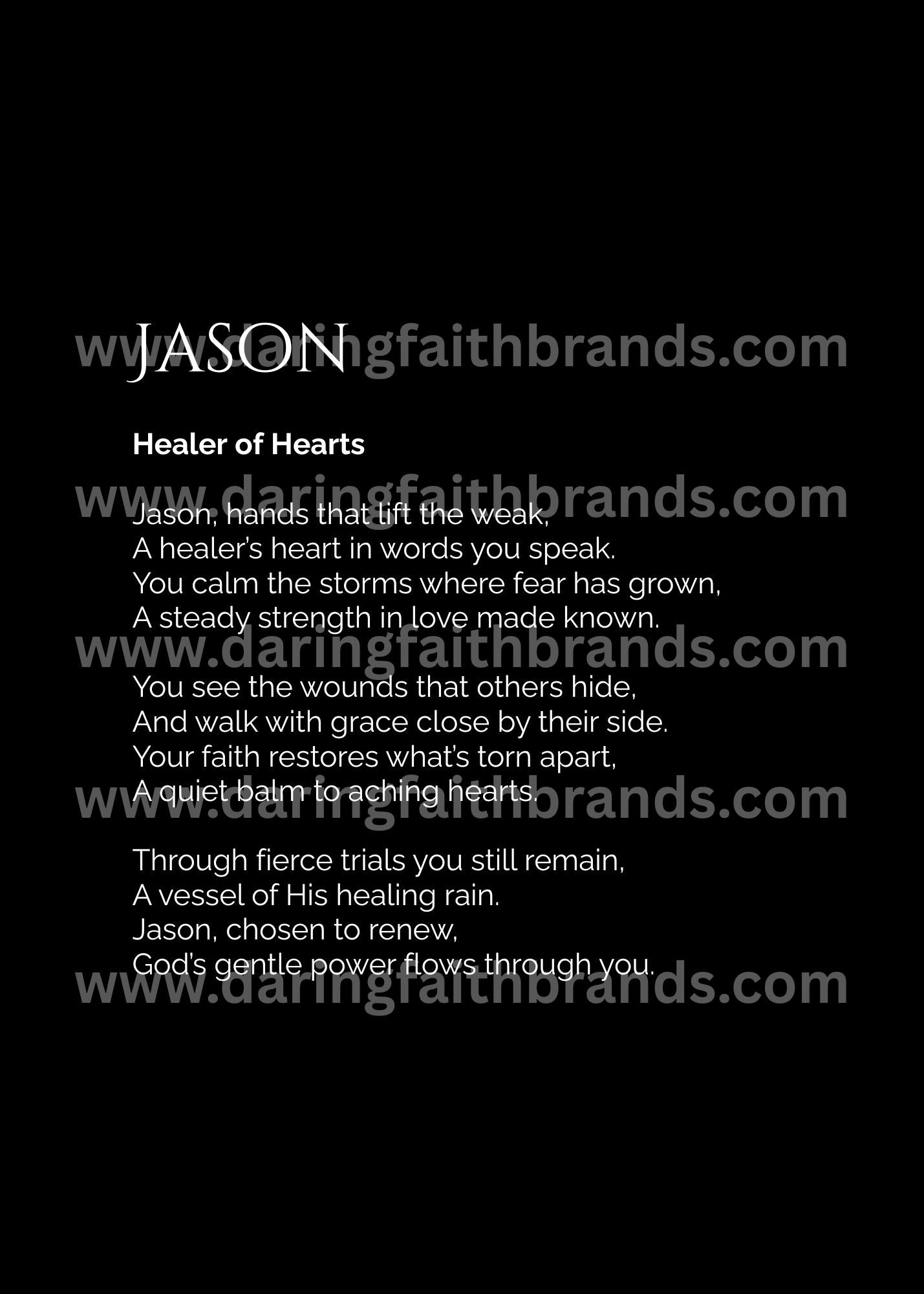 Jason - Custom Name Meaning Poem - Digital Download