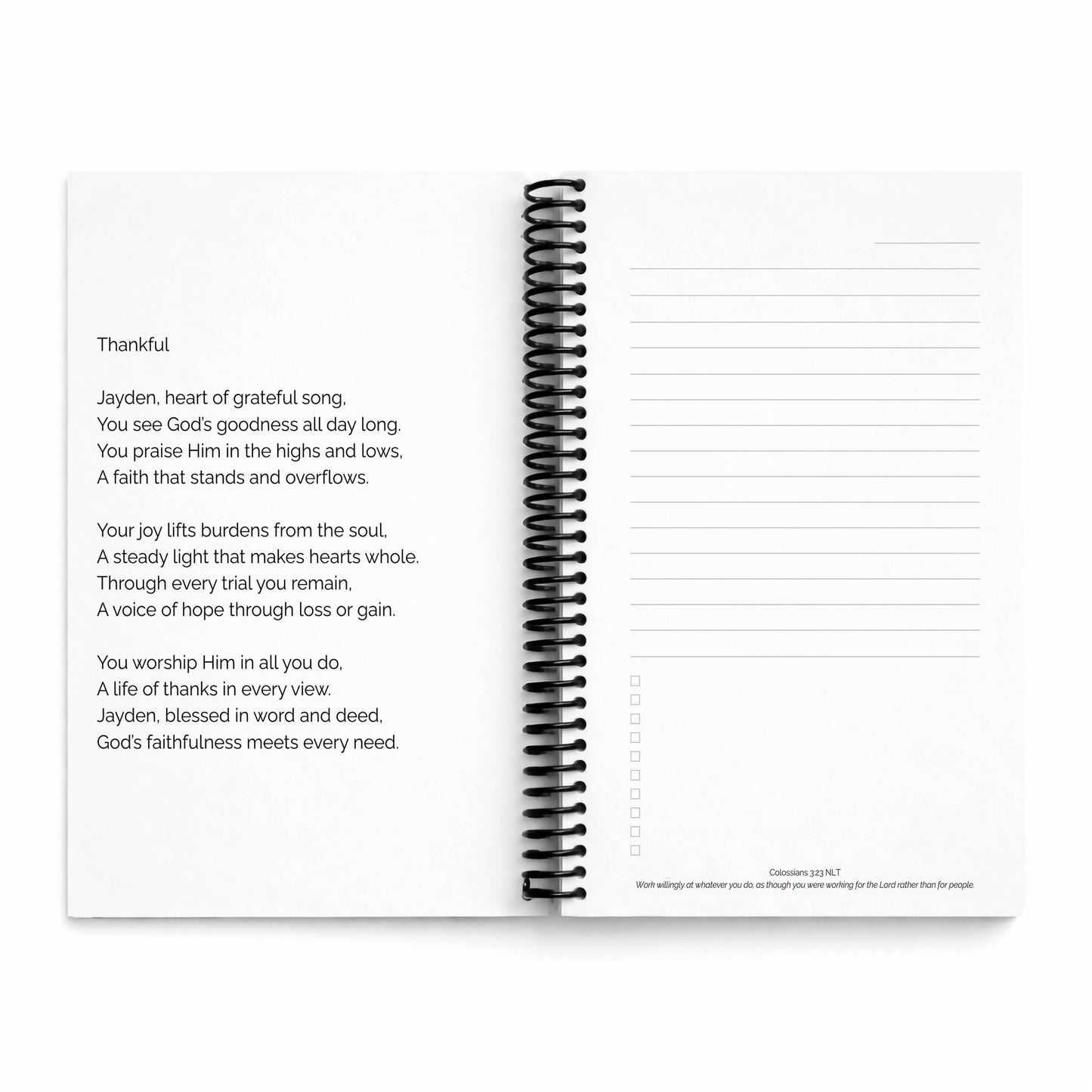 Jayden - Meaningful Name Journal