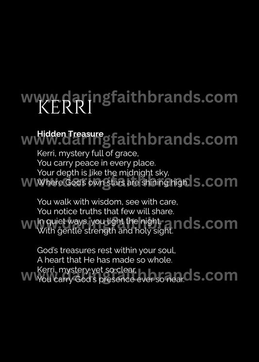 Kerri - Custom Name Meaning Poem - Digital Download