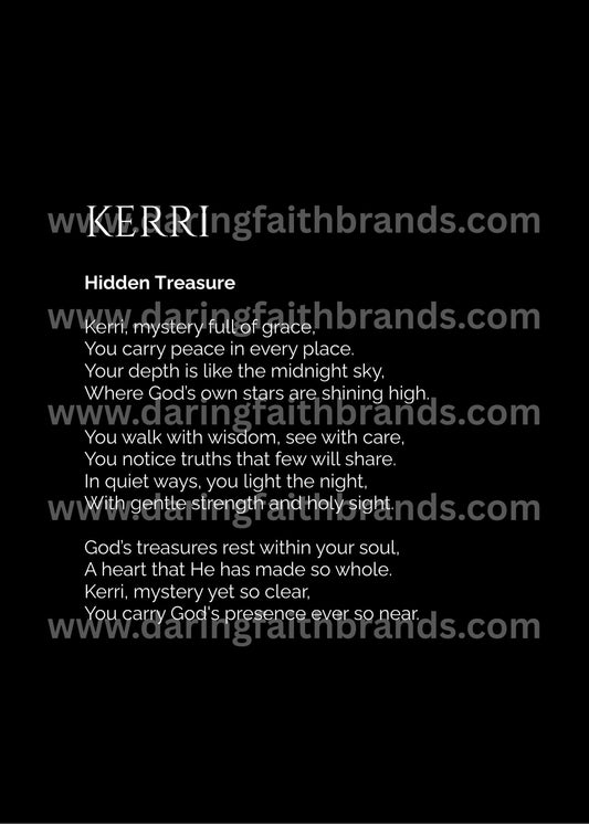 Kerri - Custom Name Meaning Poem - Digital Download