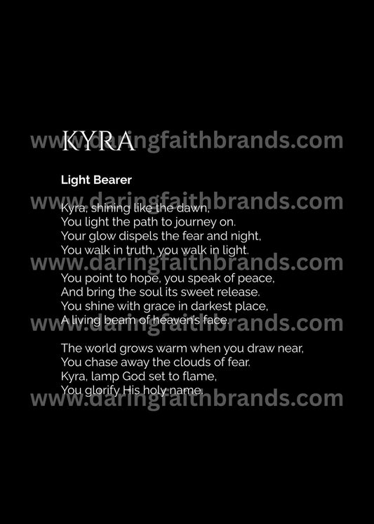 Kyra - Custom Name Meaning Poem - Digital Download