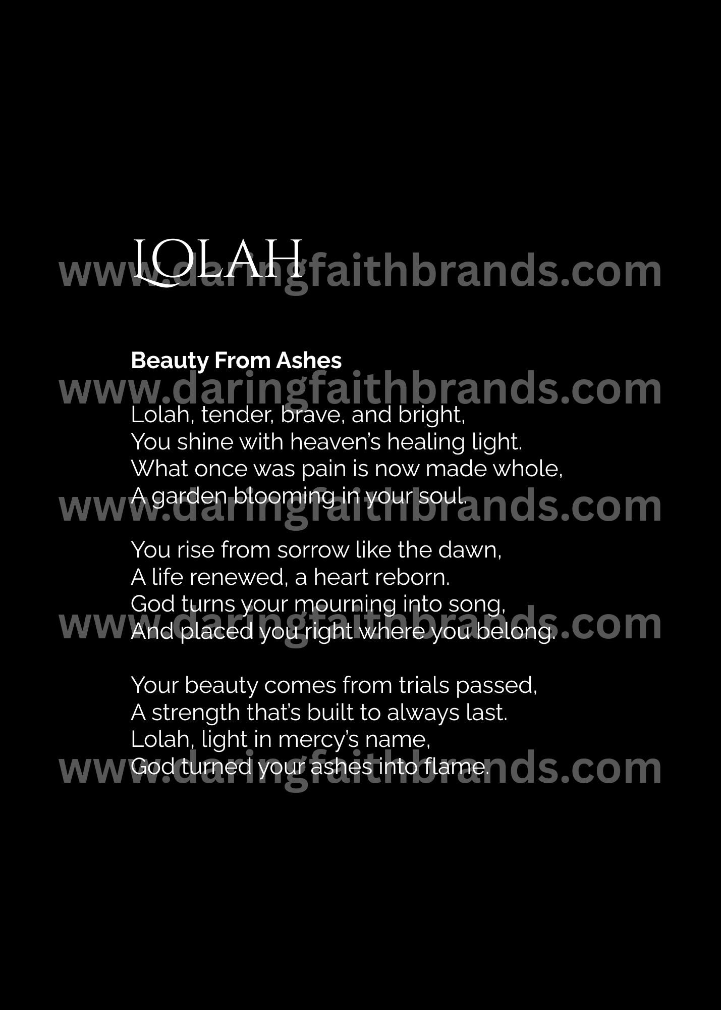 Lolah - Custom Name Meaning Poem - Digital Download