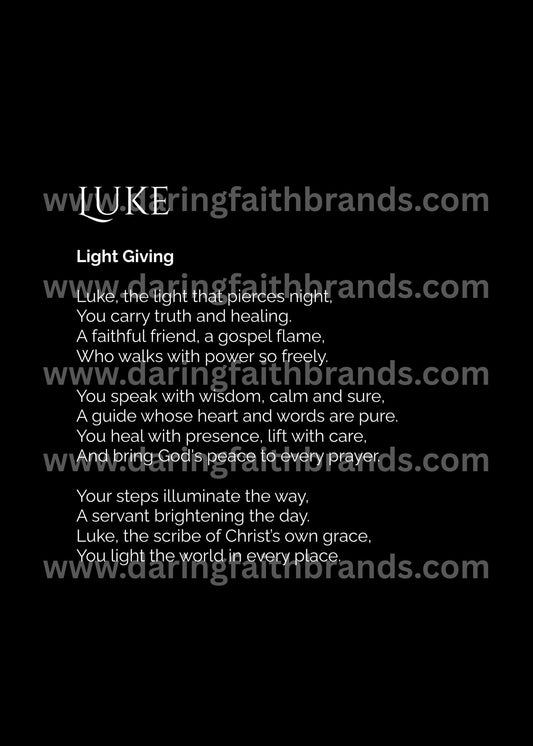 Luke - Custom Name Meaning Poem - Digital Download