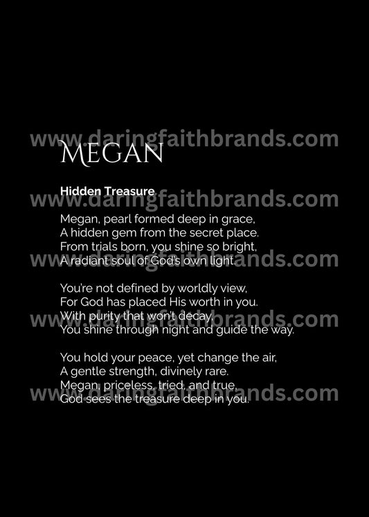 Megan - Custom Name Meaning Poem - Digital Download