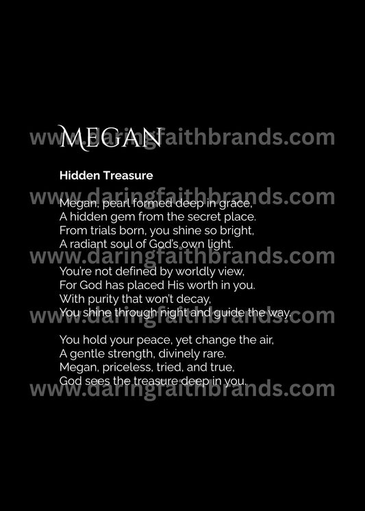 Megan - Custom Name Meaning Poem - Digital Download