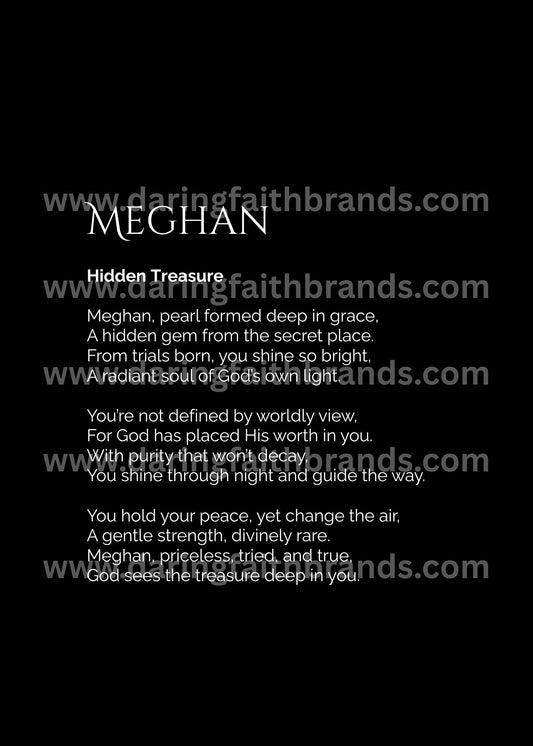 Meghan - Custom Name Meaning Poem - Digital Download