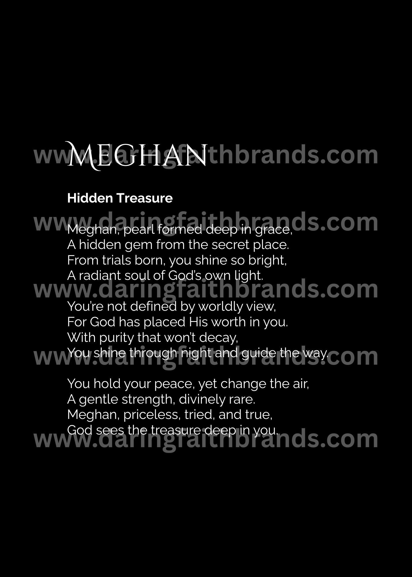 Meghan - Custom Name Meaning Poem - Digital Download