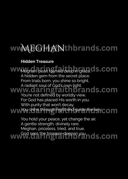 Meghan - Custom Name Meaning Poem - Digital Download