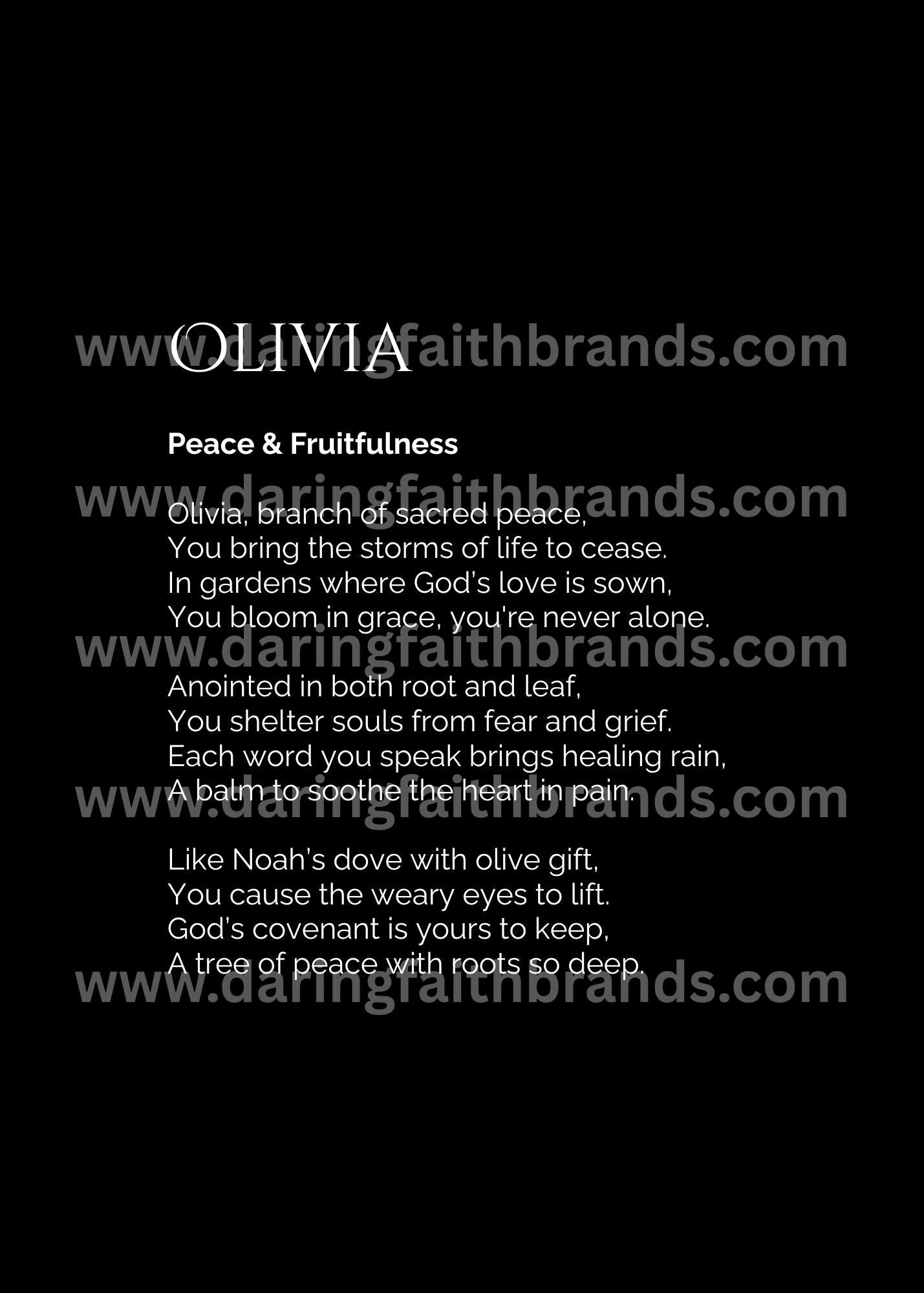 Olivia - Custom Name Meaning Poem - Digital Download