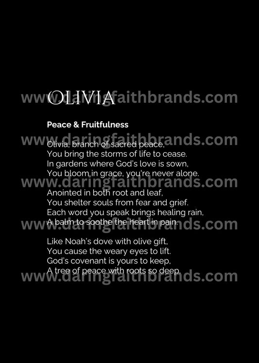Olivia - Custom Name Meaning Poem - Digital Download
